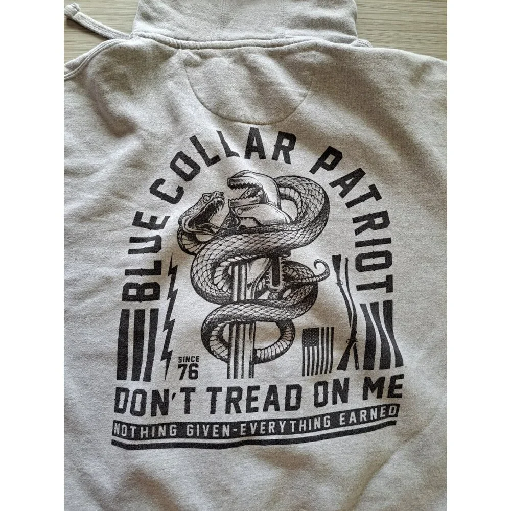 Howitzer Nothing Given Hoodie Sweatshirt Mens Size Large Gray Streetwear Grunge - Picture 2 of 8